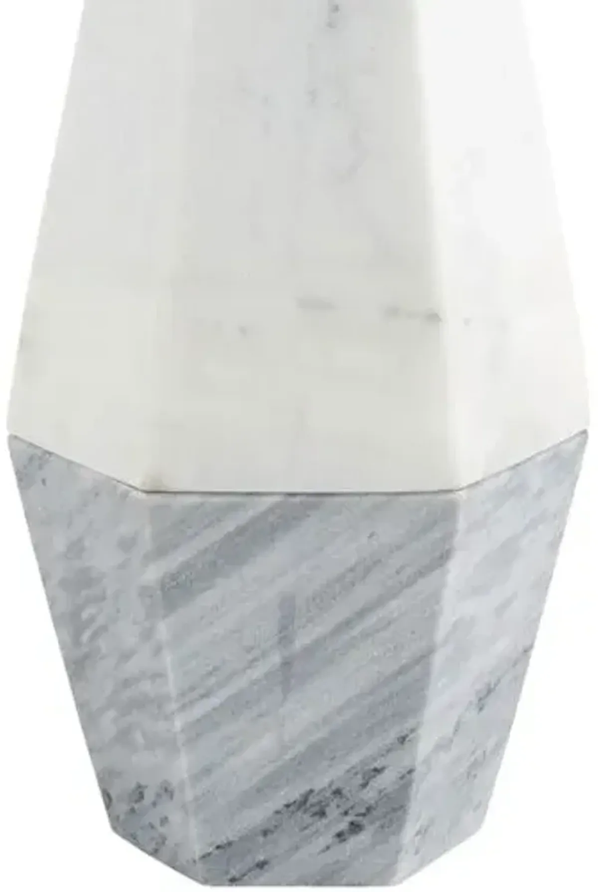 Skyla Marble Table Lamp - Gray/White