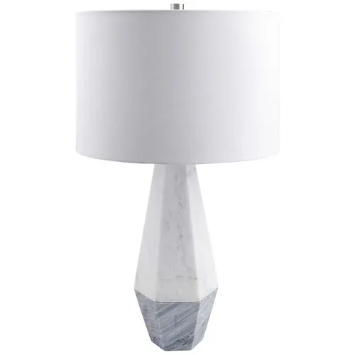 Skyla Marble Table Lamp - Gray/White