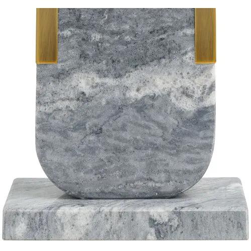 Pixie Marble Table Lamp - Gray/Gold