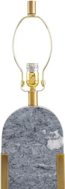 Pixie Marble Table Lamp - Gray/Gold