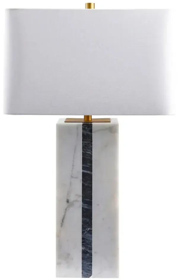 Carter Marble Table Lamp - Gray/White