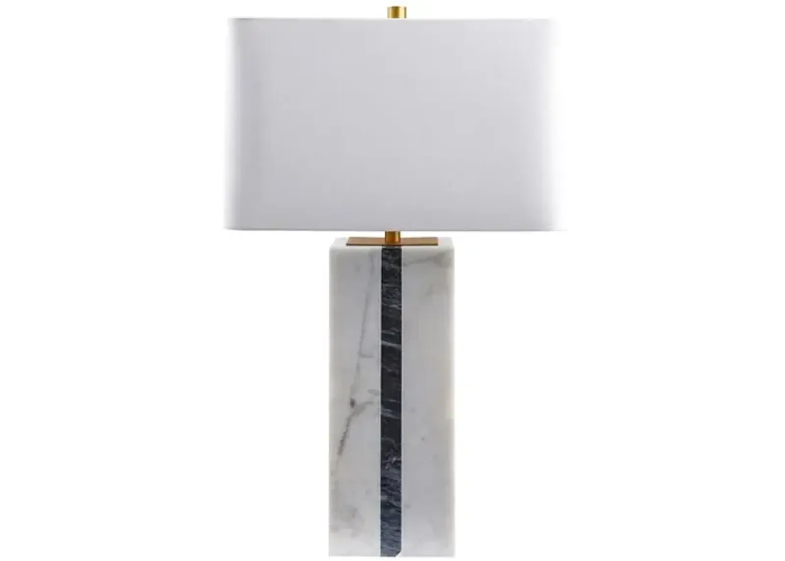 Carter Marble Table Lamp - Gray/White