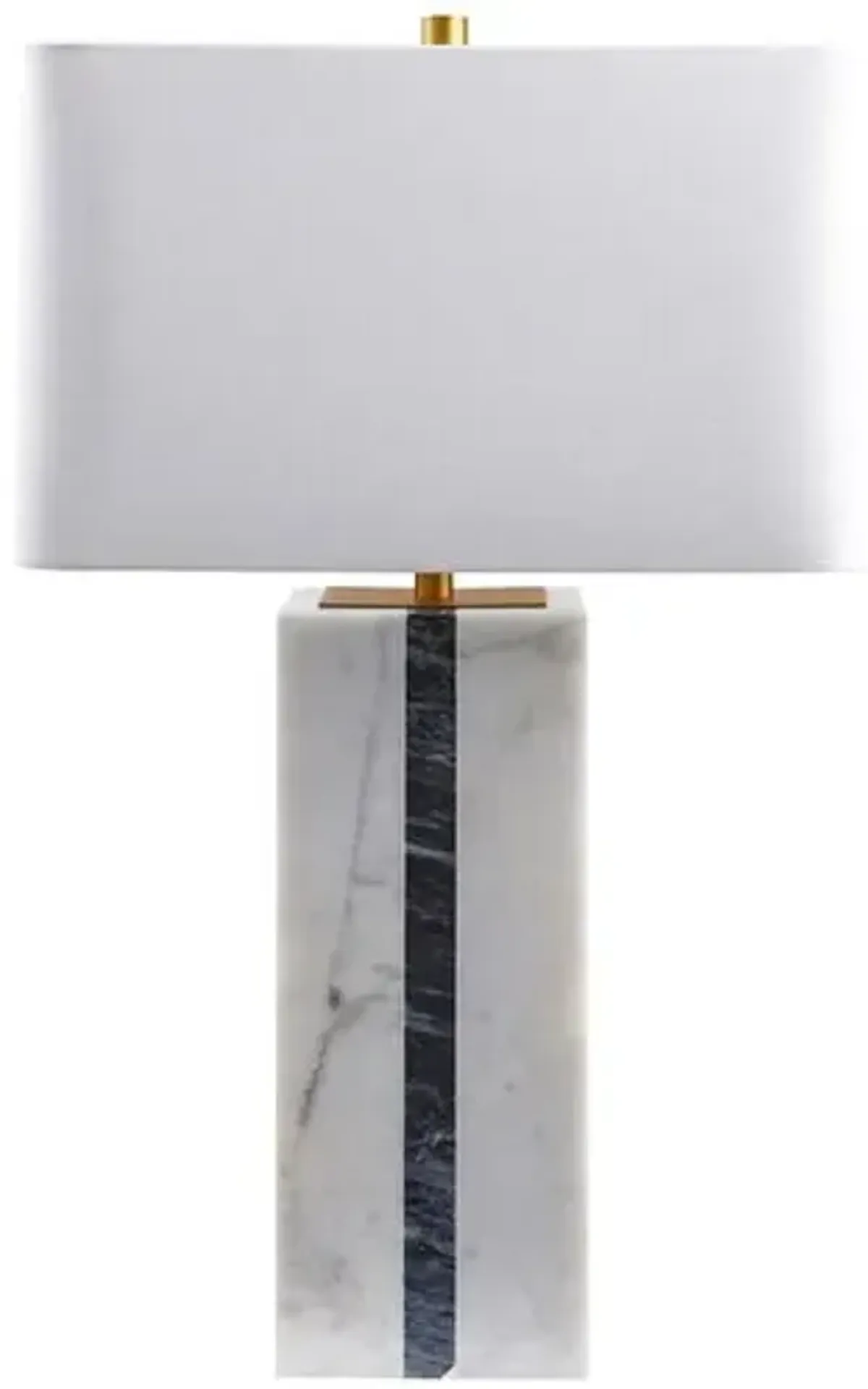 Carter Marble Table Lamp - Gray/White