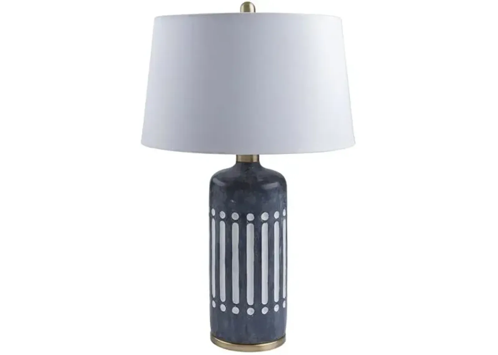 Wren Cement Table Lamp - Gray/White