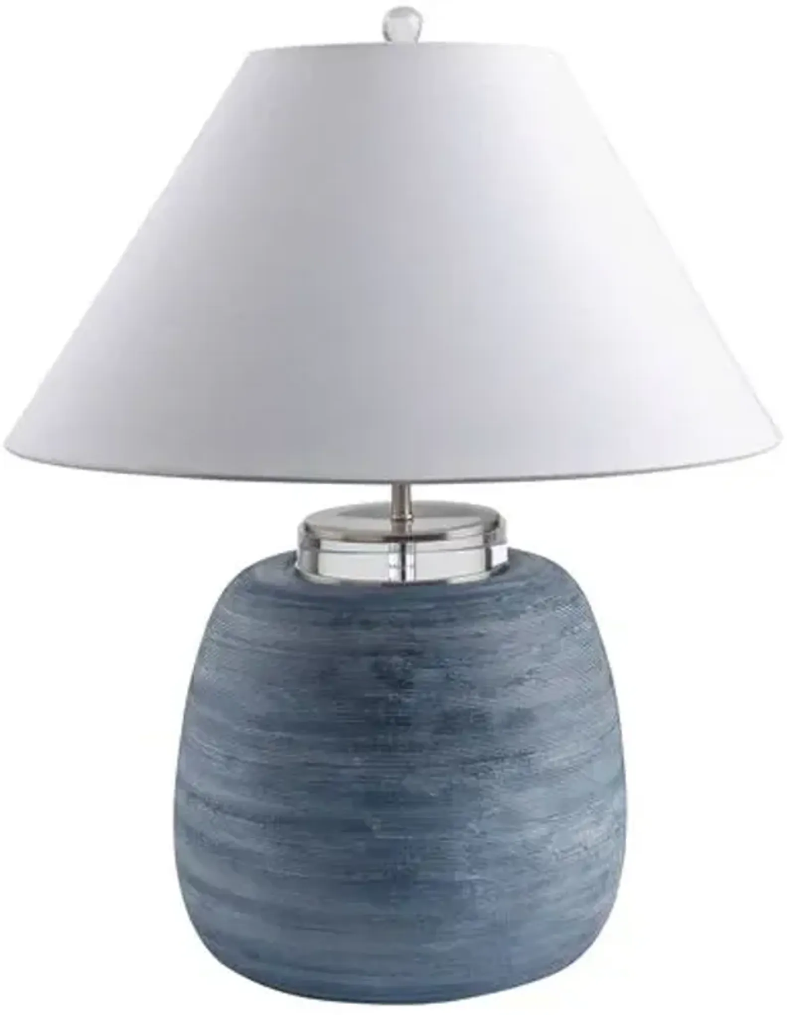 Zoya Porcelain Accent Table Lamp - Gray - 25Hx20Wx20D in