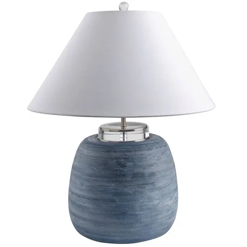 Zoya Porcelain Accent Table Lamp - Gray - 25Hx20Wx20D in