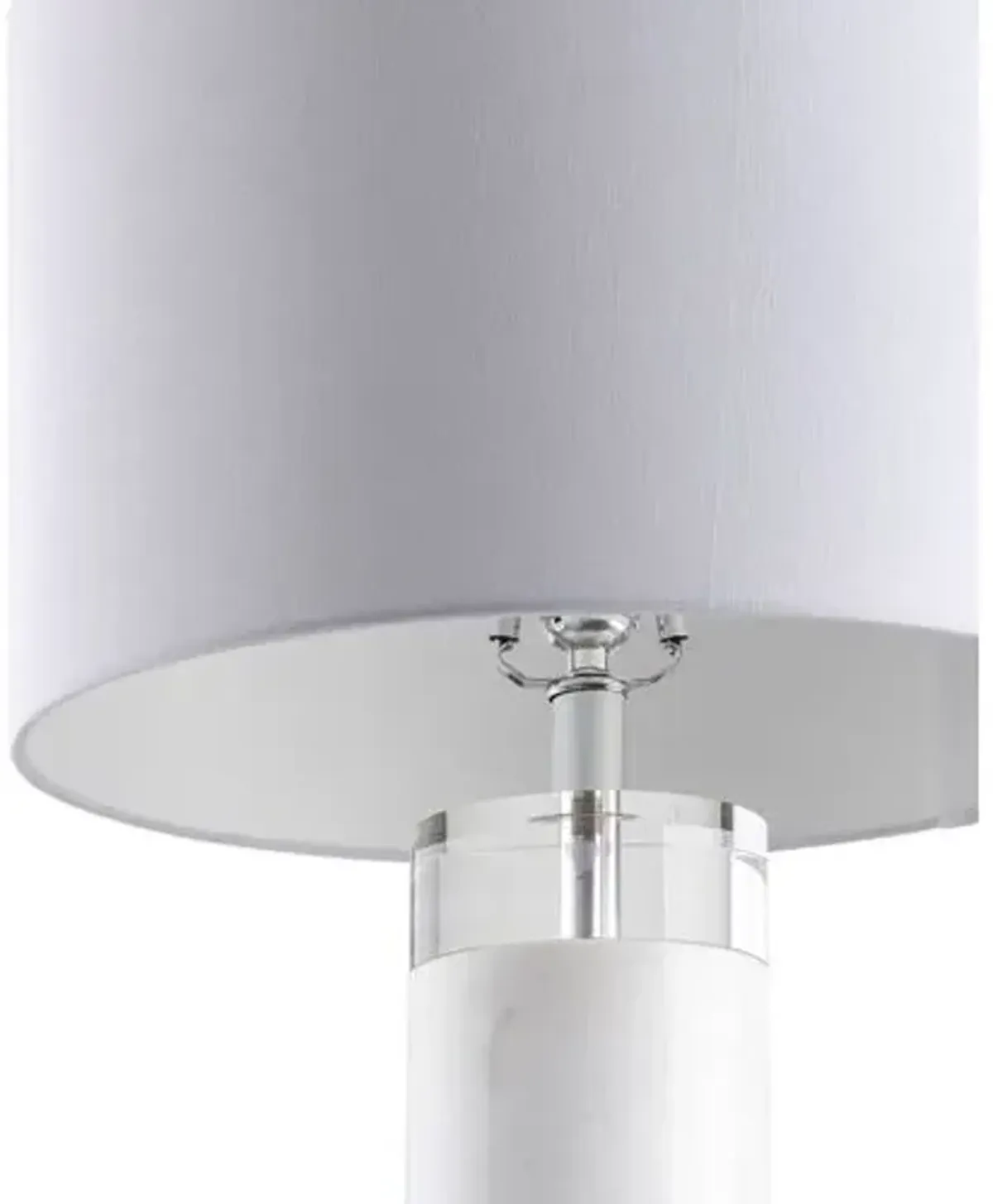 Wynter Marble Table Lamp - White/Clear Crystal