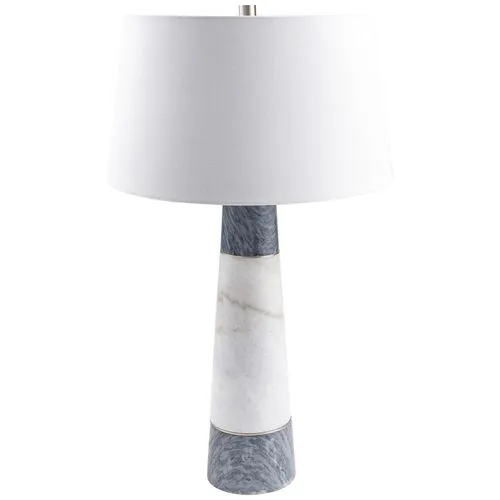 Aspen Marble Table Lamp - Gray/White