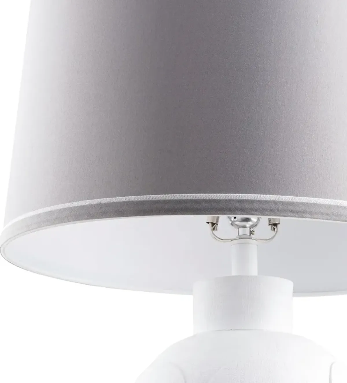 Jules Resin Table Lamp - White/Grey