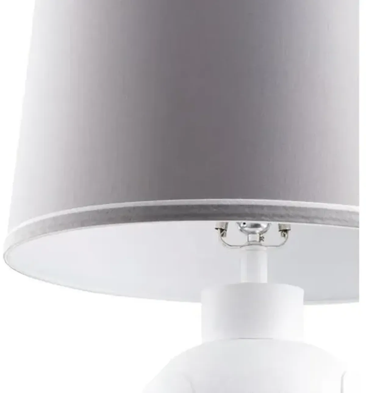 Jules Resin Table Lamp - White/Grey