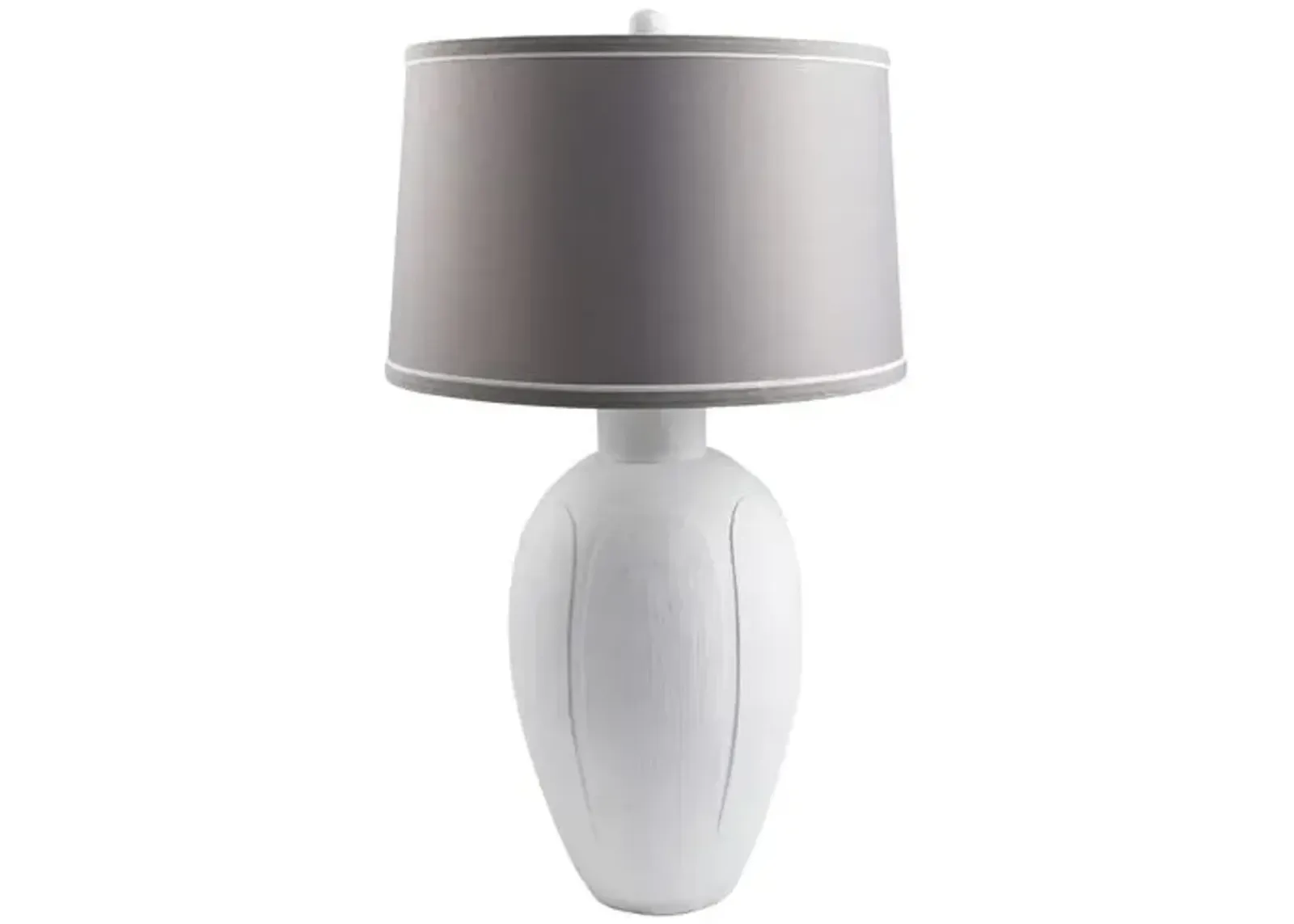 Jules Resin Table Lamp - White/Grey