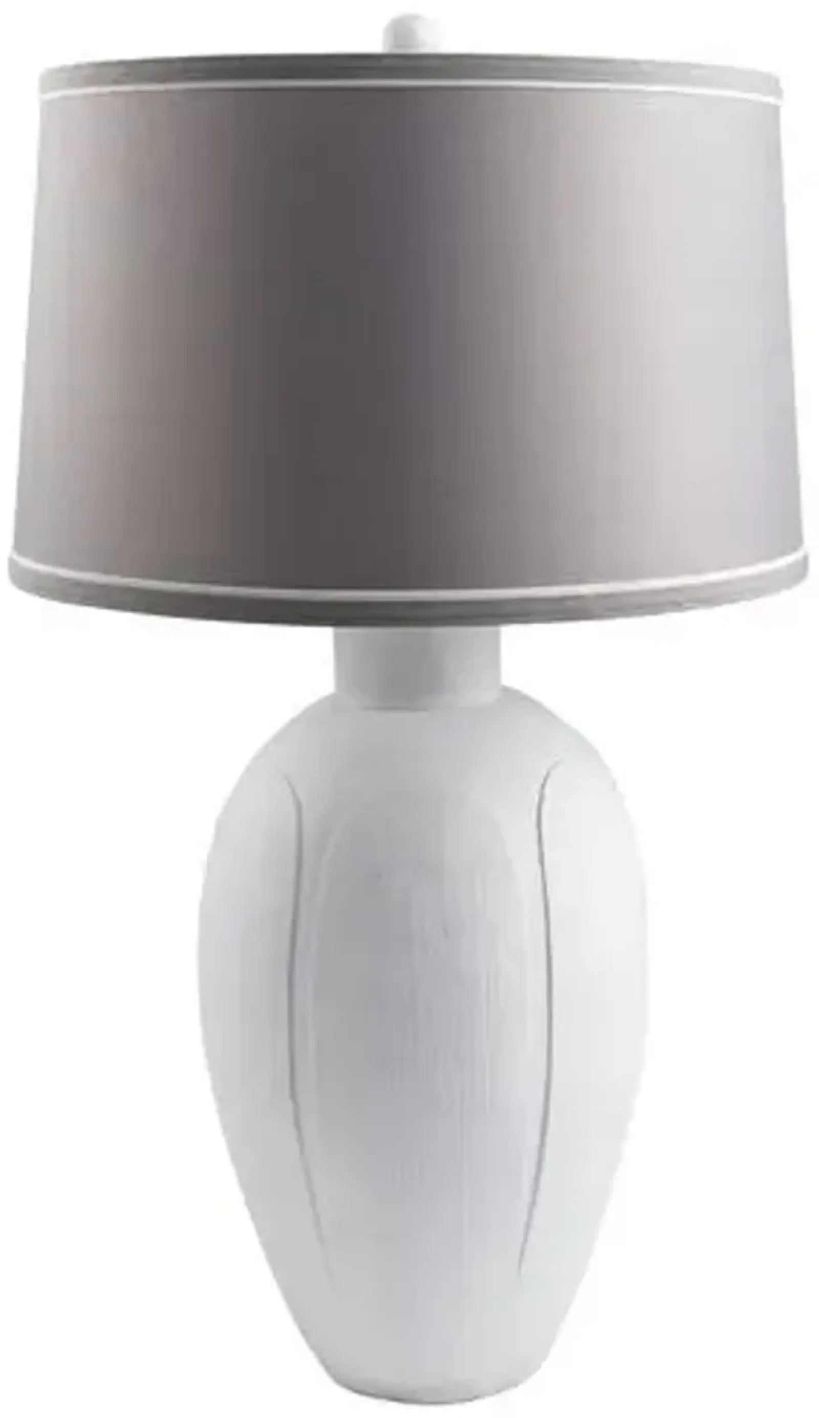 Jules Resin Table Lamp - White/Grey