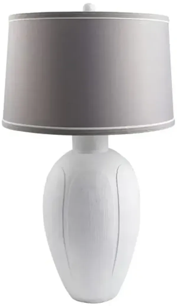 Jules Resin Table Lamp - White/Grey