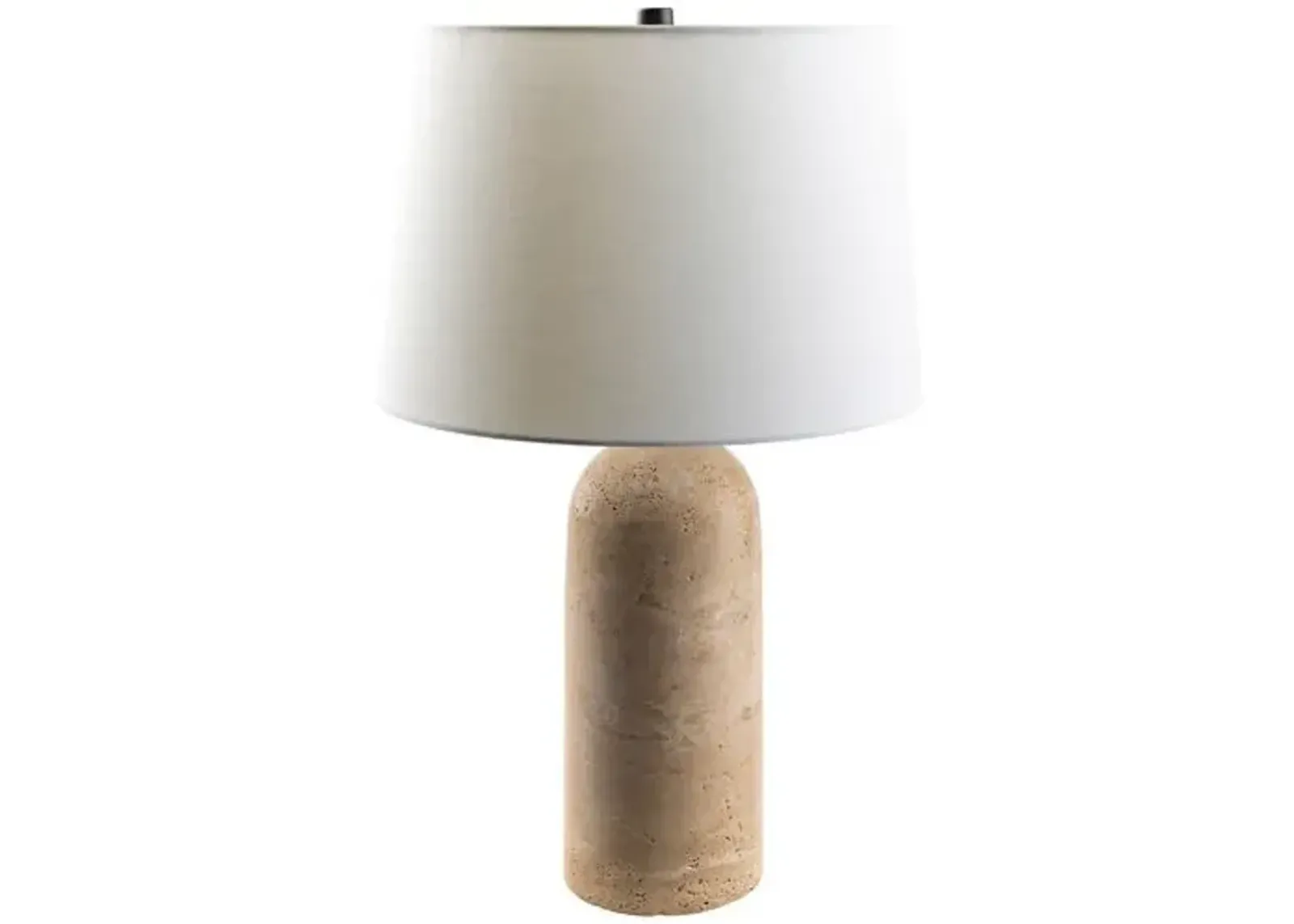 Kip Table Lamp - Natural Travertine - Beige