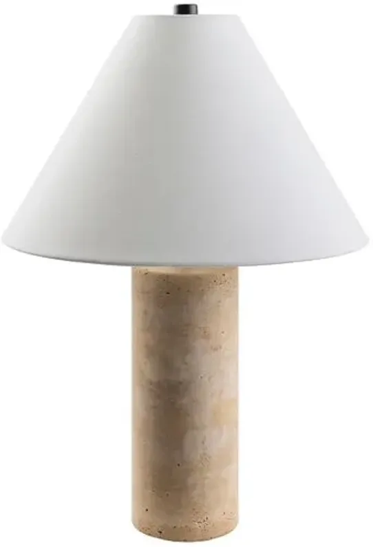 Neo Table Lamp - Natural Travertine - Beige