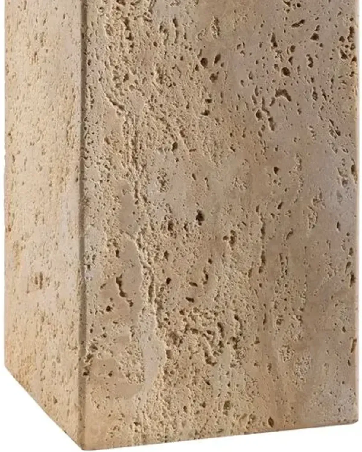 Pax Table Lamp - Natural Travertine - Beige