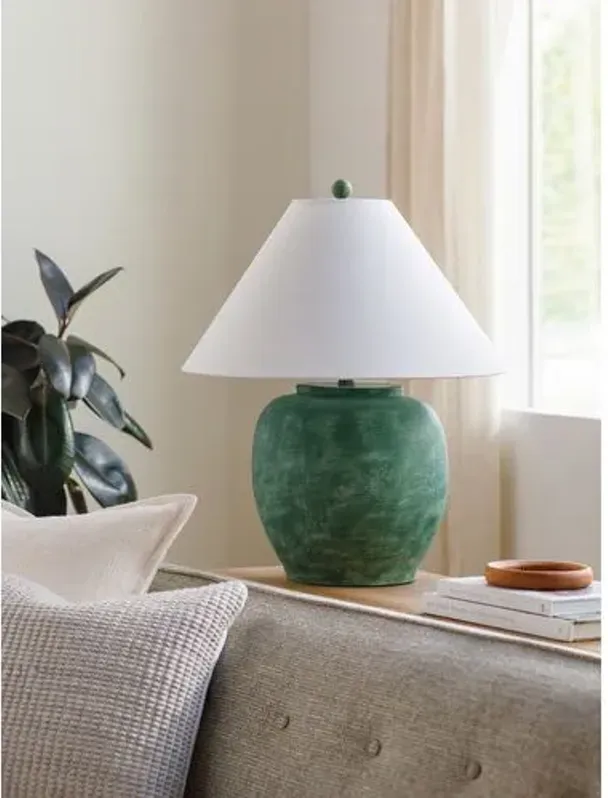 Smith Cement Table Lamp - Green