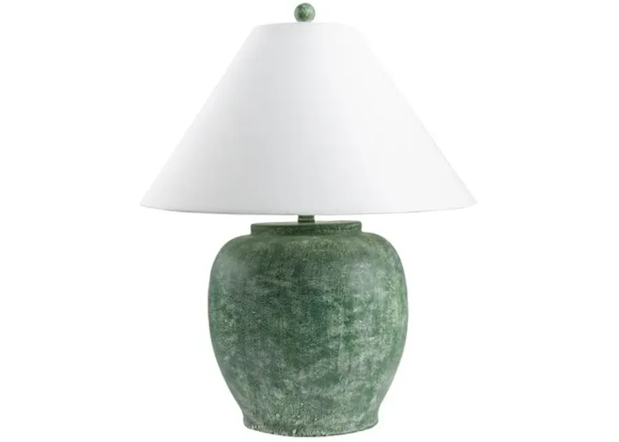 Smith Cement Table Lamp - Green