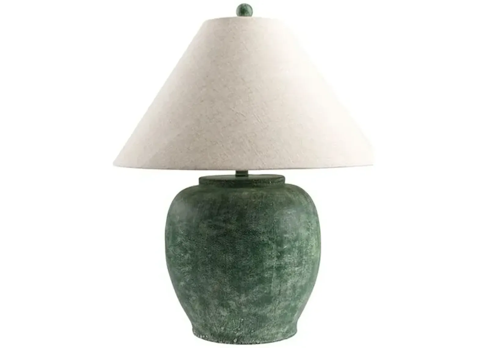 Smith Cement Table Lamp - Green