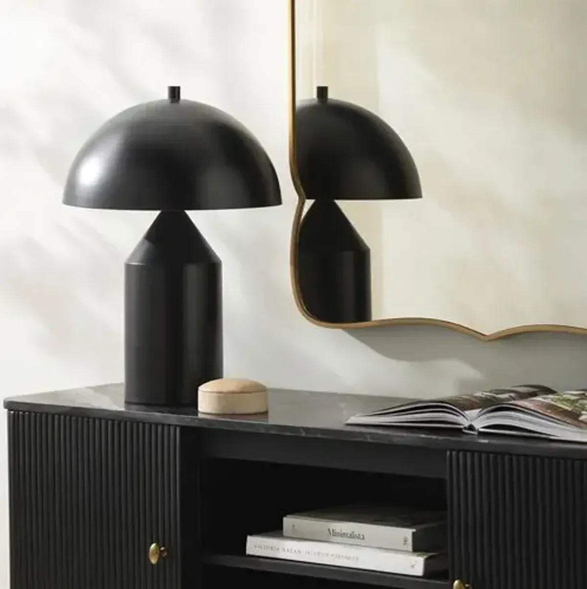 Wells Dome Table Lamp - Black