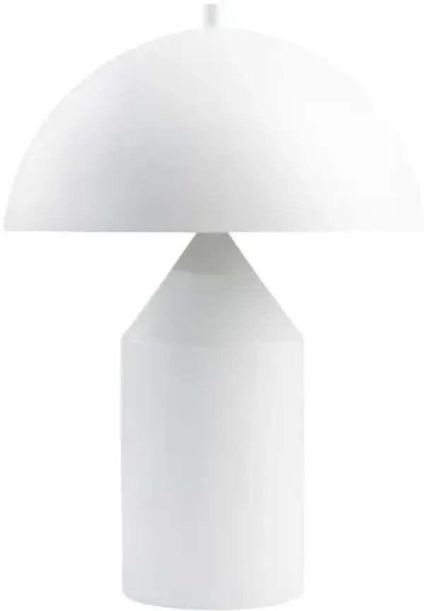 Wells Dome Table Lamp - White