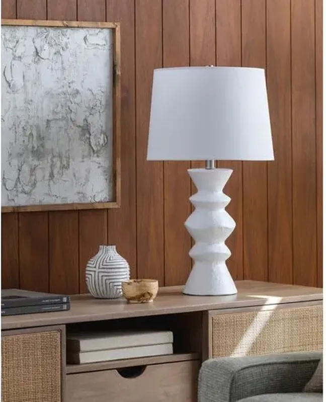 Zuma Ceramic Table Lamp - White