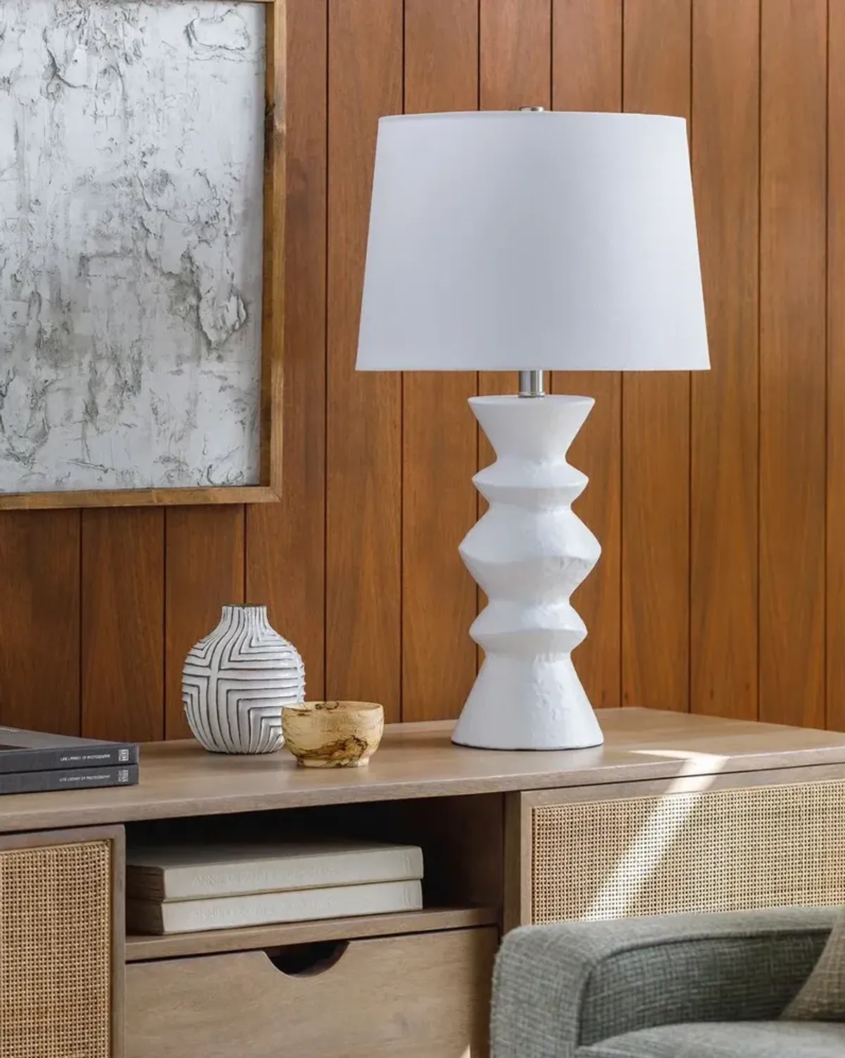 Zuma Ceramic Table Lamp - White