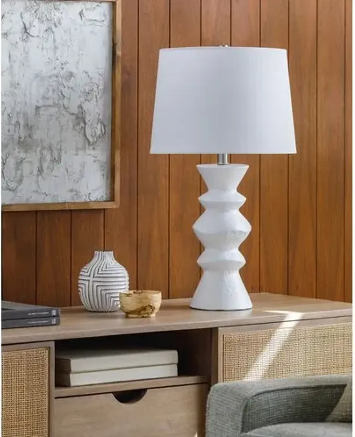 Zuma Ceramic Table Lamp - White