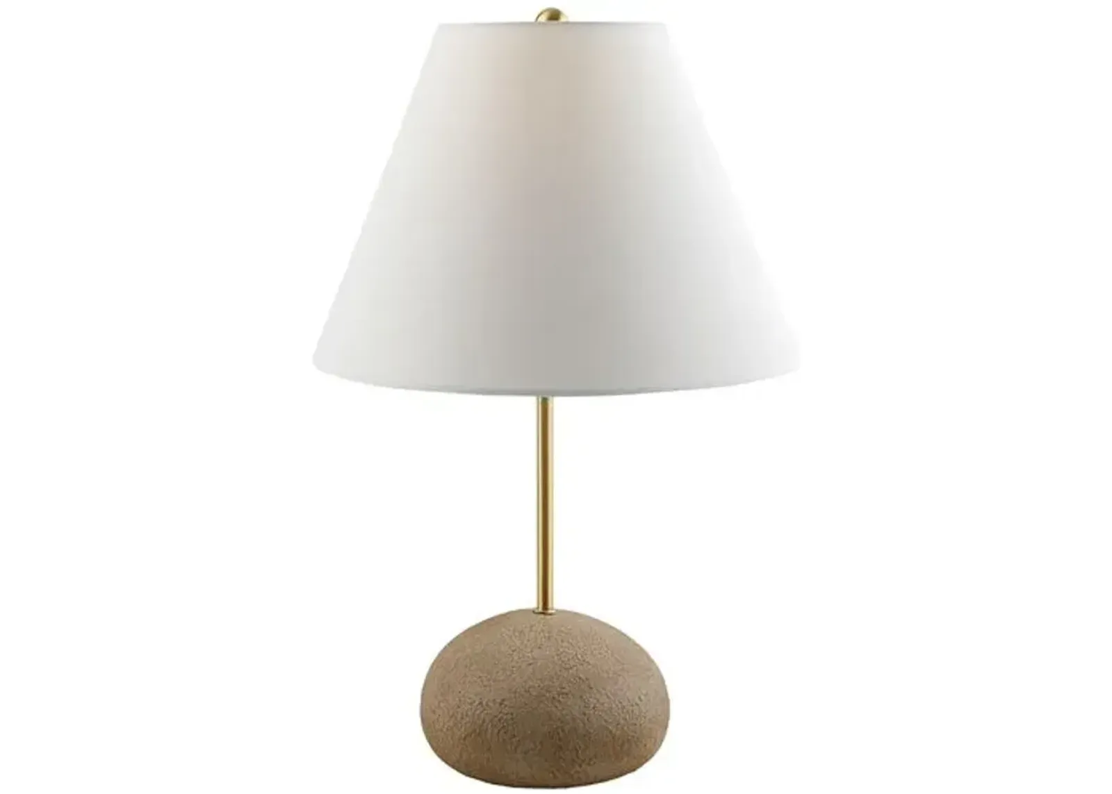 Paula Cement Accent Table Lamp - Brass Antiqued - Brown - 31Hx13Wx13D in