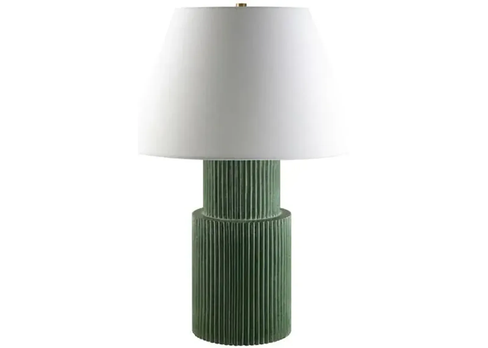 Shepard Painted Resin Table Lamp - Green