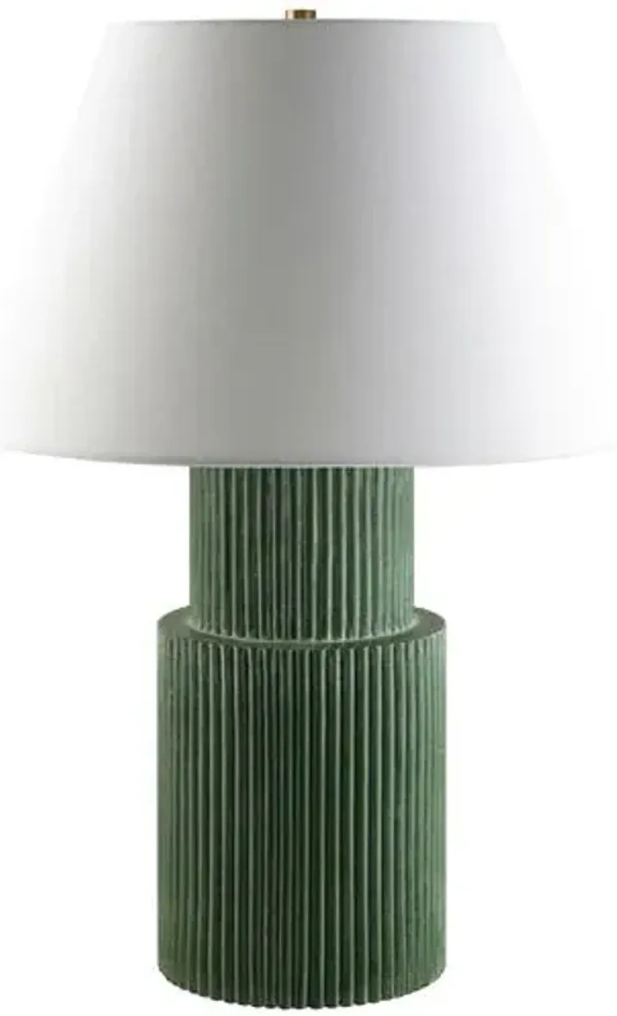 Shepard Painted Resin Table Lamp - Green