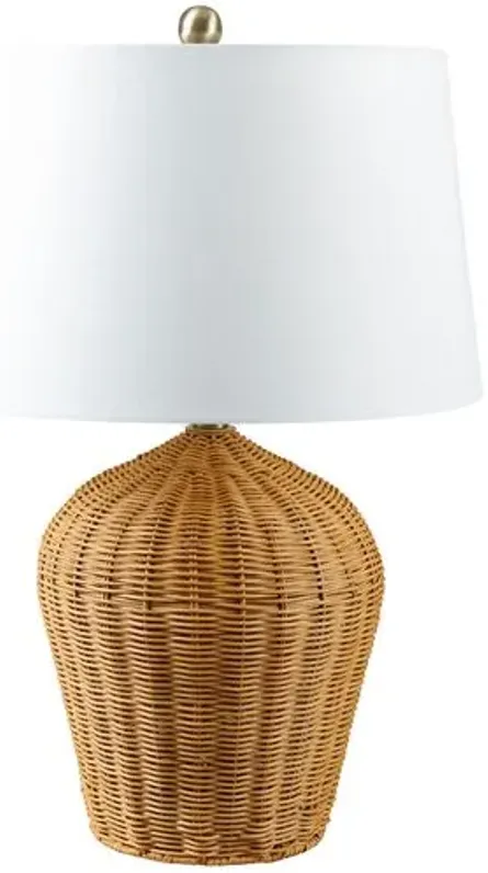 Kingston Rattan Table Lamp - Natural - Brown