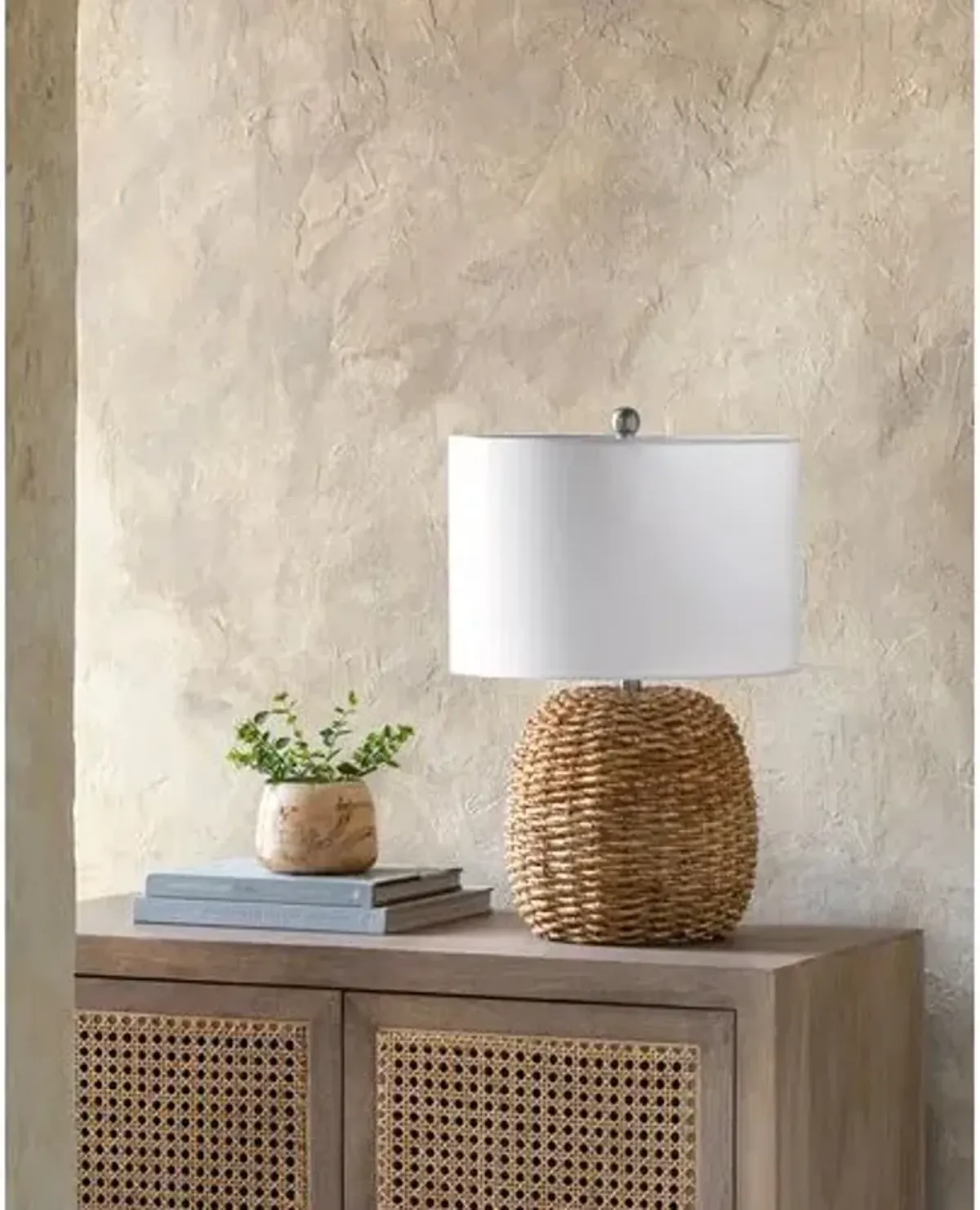 Beachside Rattan Table Lamp - Natural - Beige