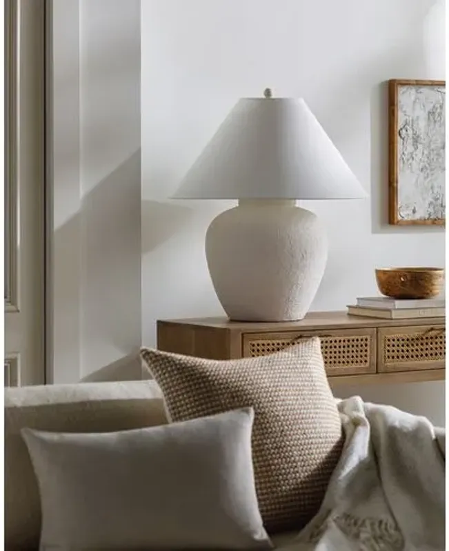 Chelsea Ceramic Table Lamp - White