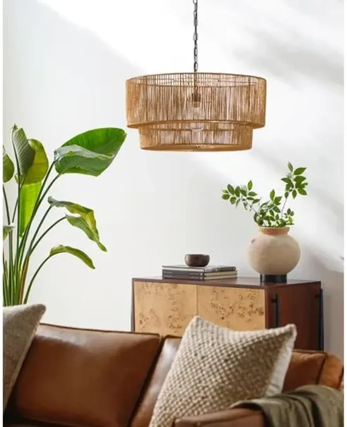 Como Rattan Pendant - Brown