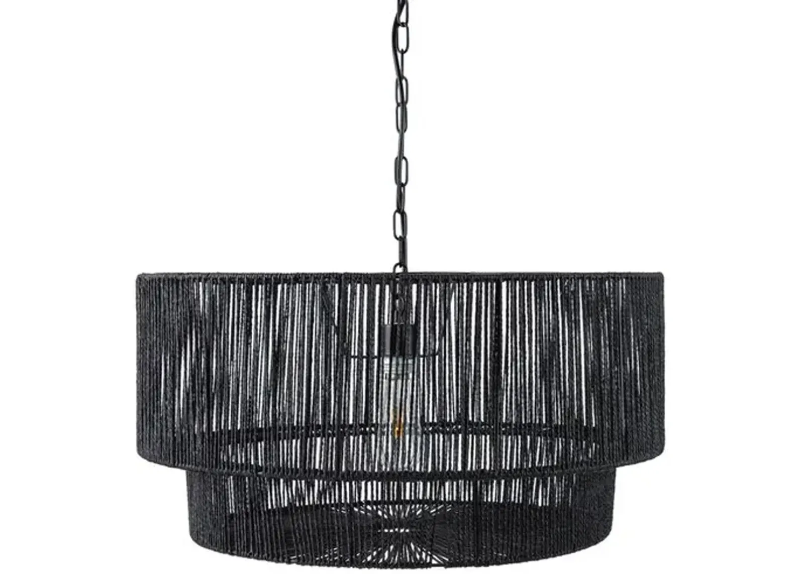 Como Rattan Pendant - Black