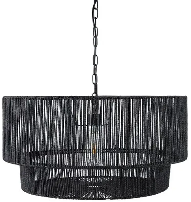 Como Rattan Pendant - Black