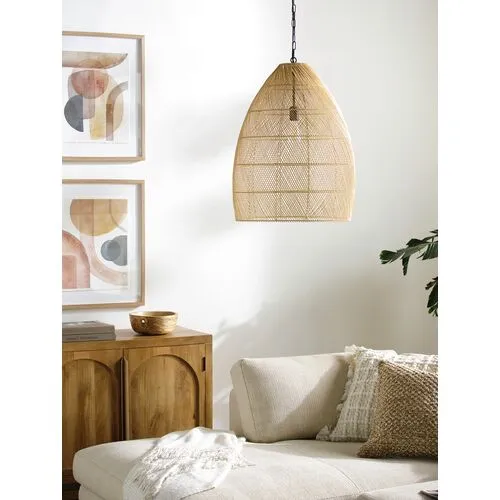 Kingston Rattan Pendant - Beige