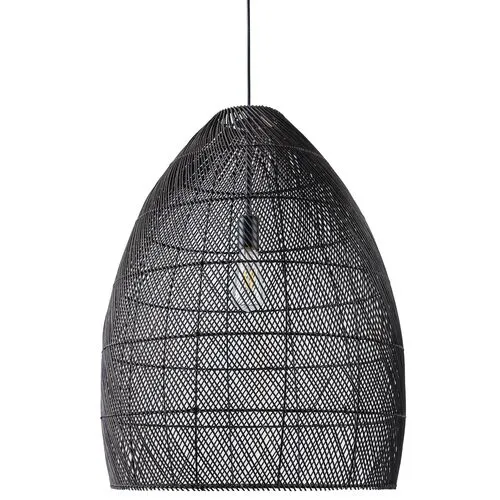 Kingston Rattan Pendant - Black