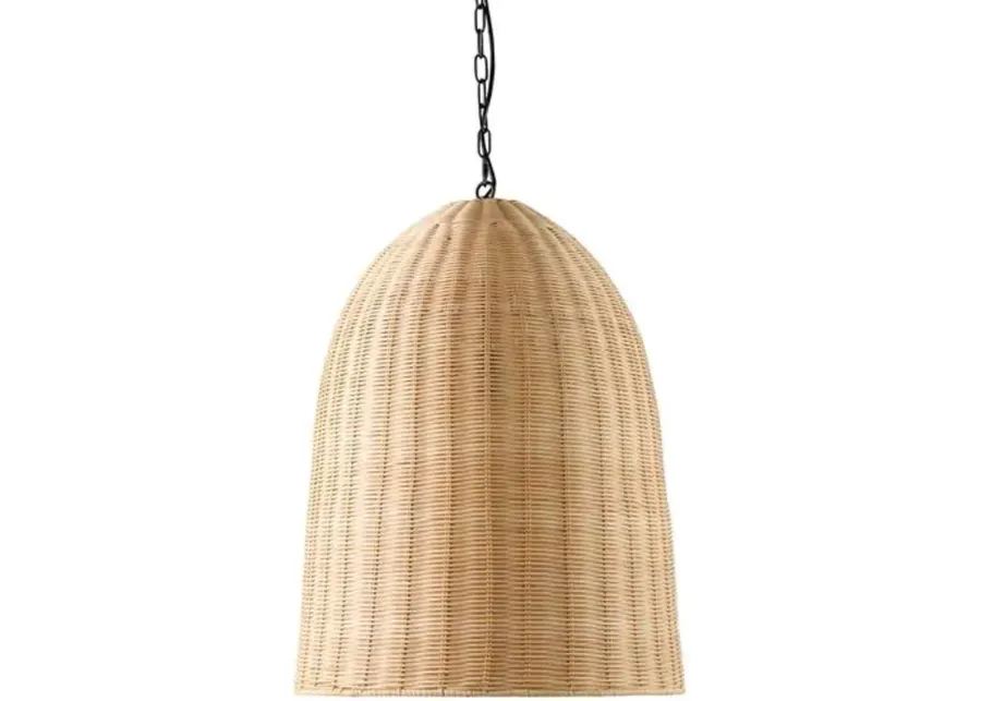 Brixley Rattan Dome Pendant - Beige