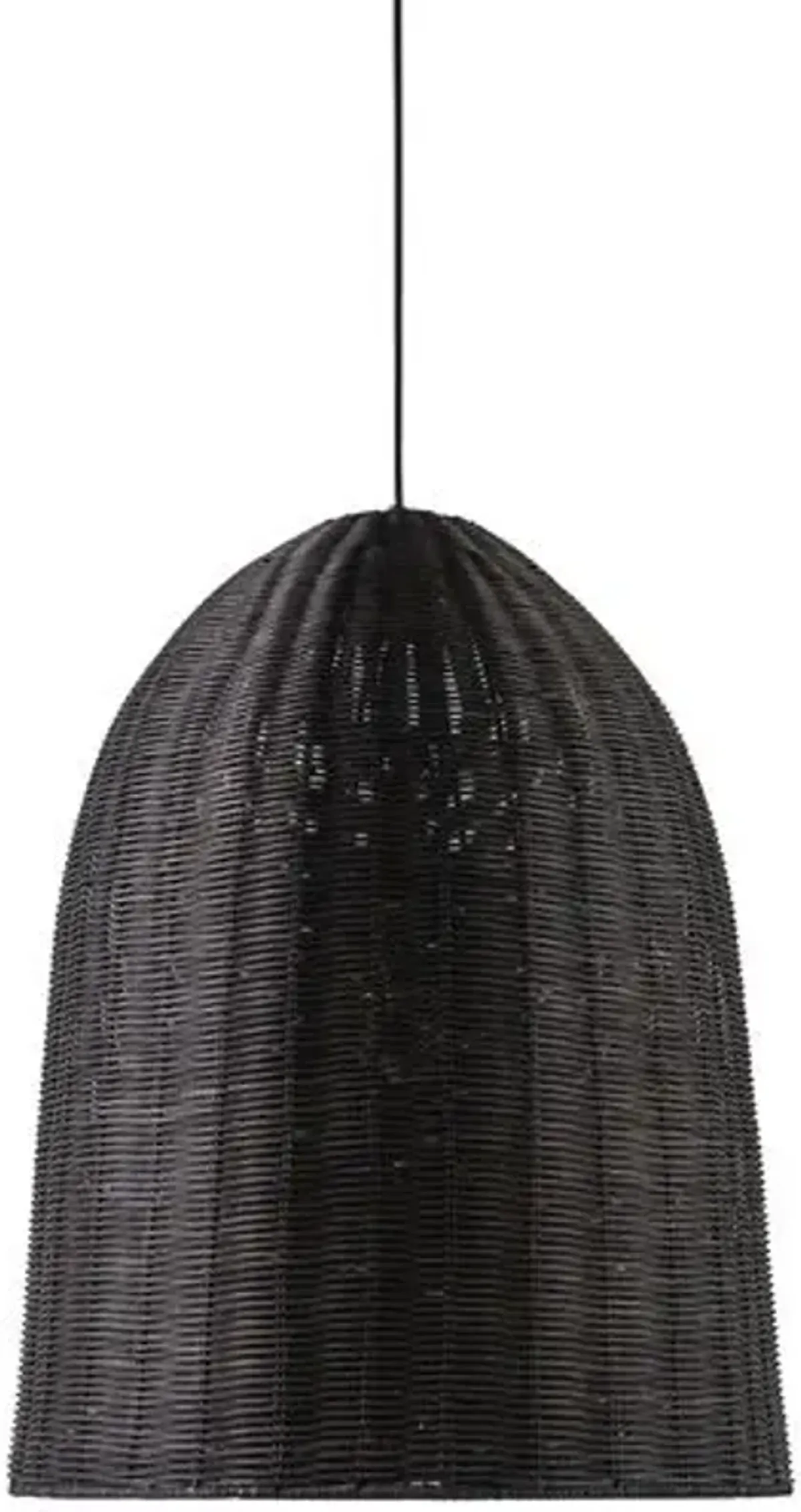 Brixley Rattan Dome Pendant - Black