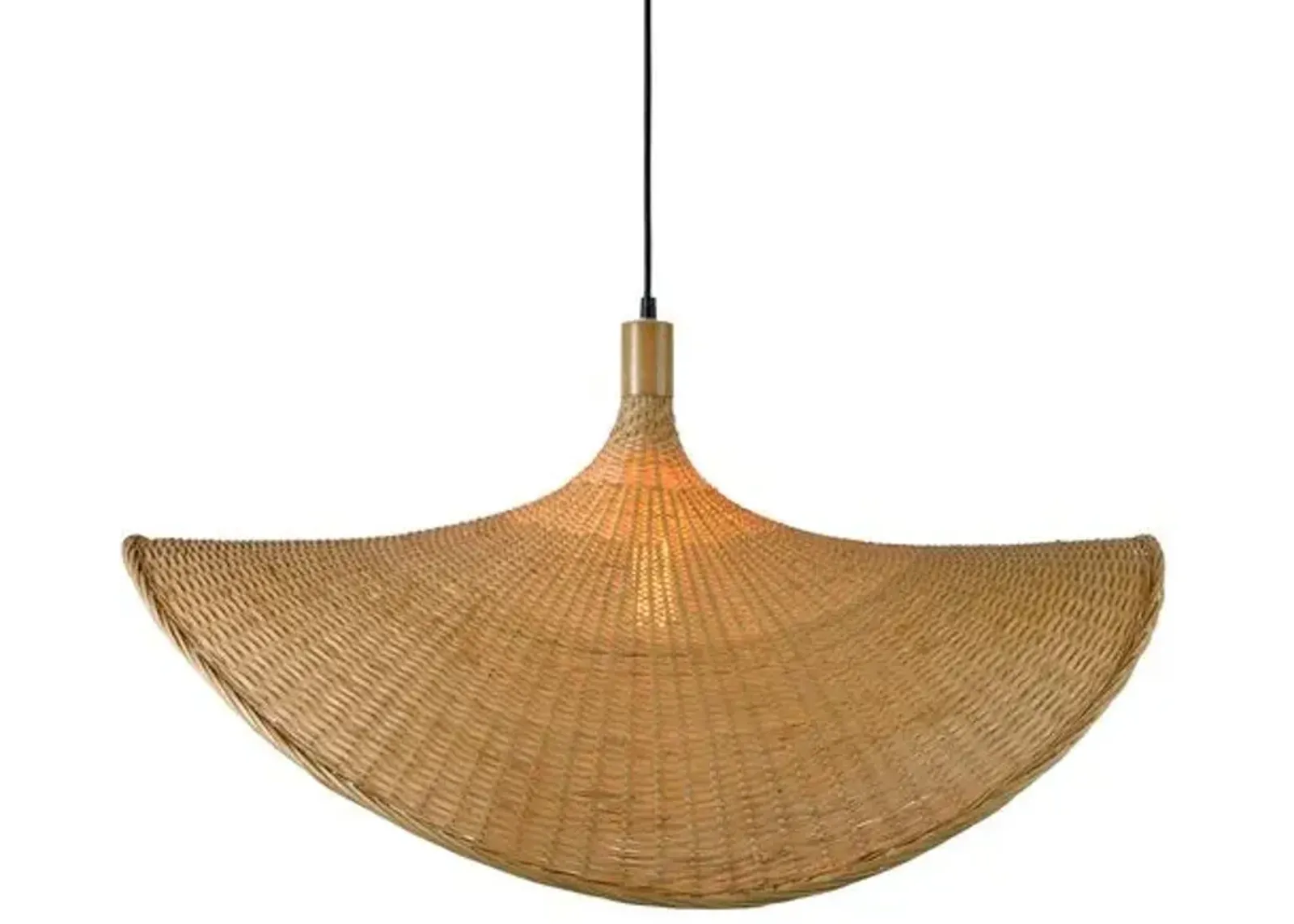 Bar Harbor Rattan Pendant - Natural - Brown