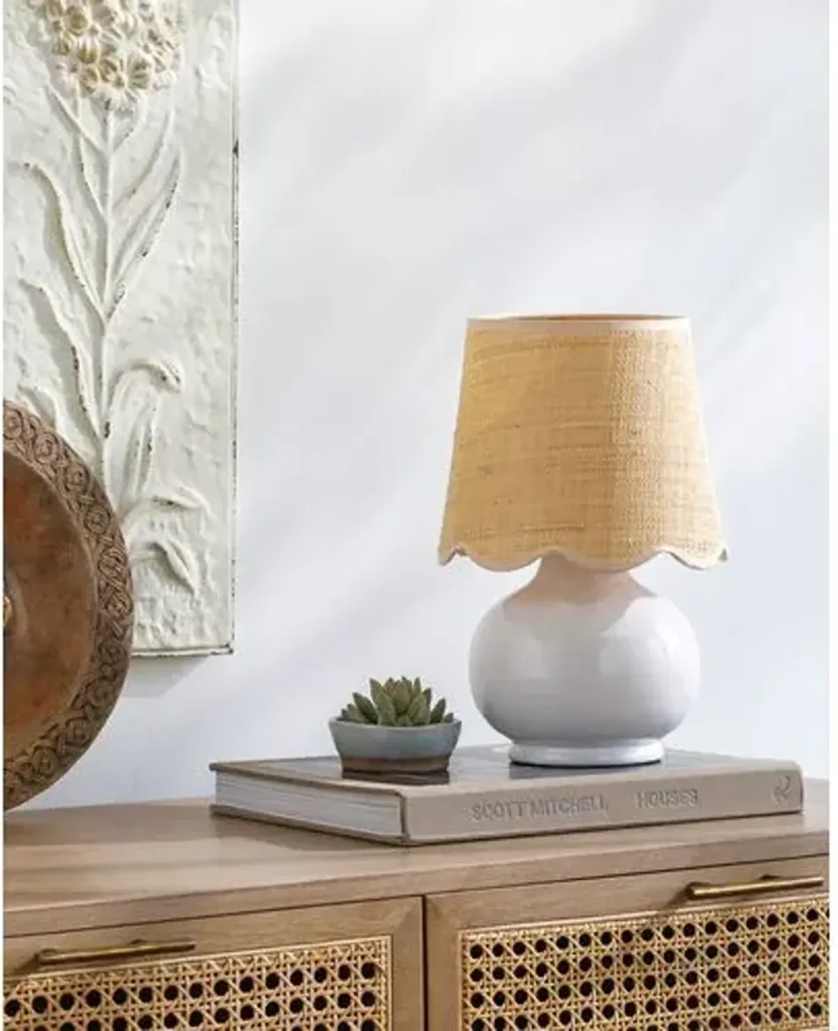 Gigi Accent Table Lamp - White - 13Hx8Wx8D in