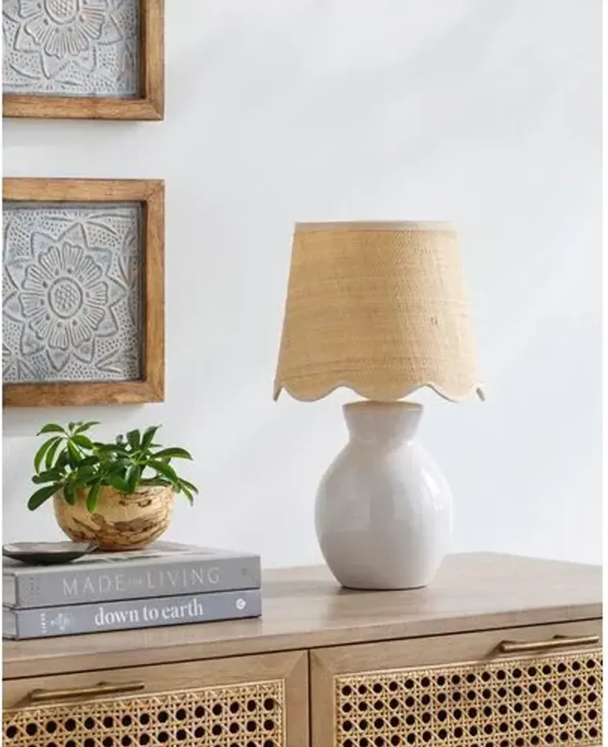 Gigi Accent Table Lamp - White - 15Hx8Wx8D in