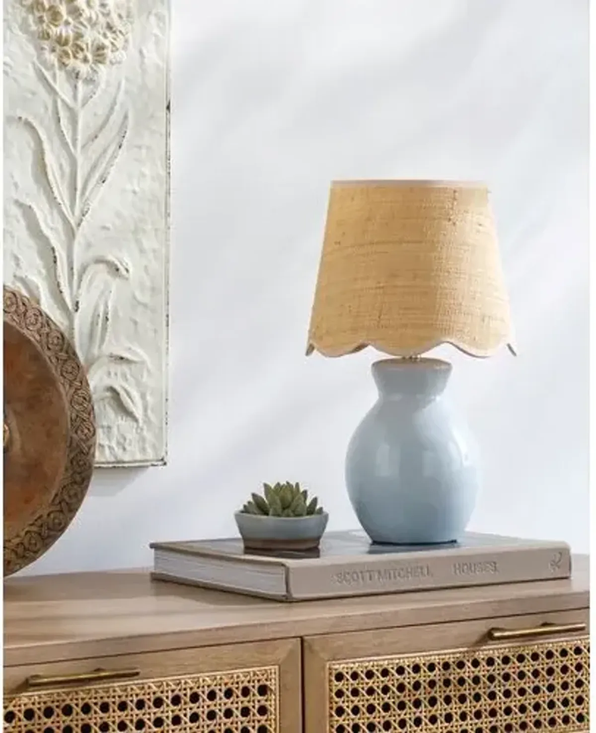 Gigi Accent Table Lamp - Blue - 15Hx8Wx8D in