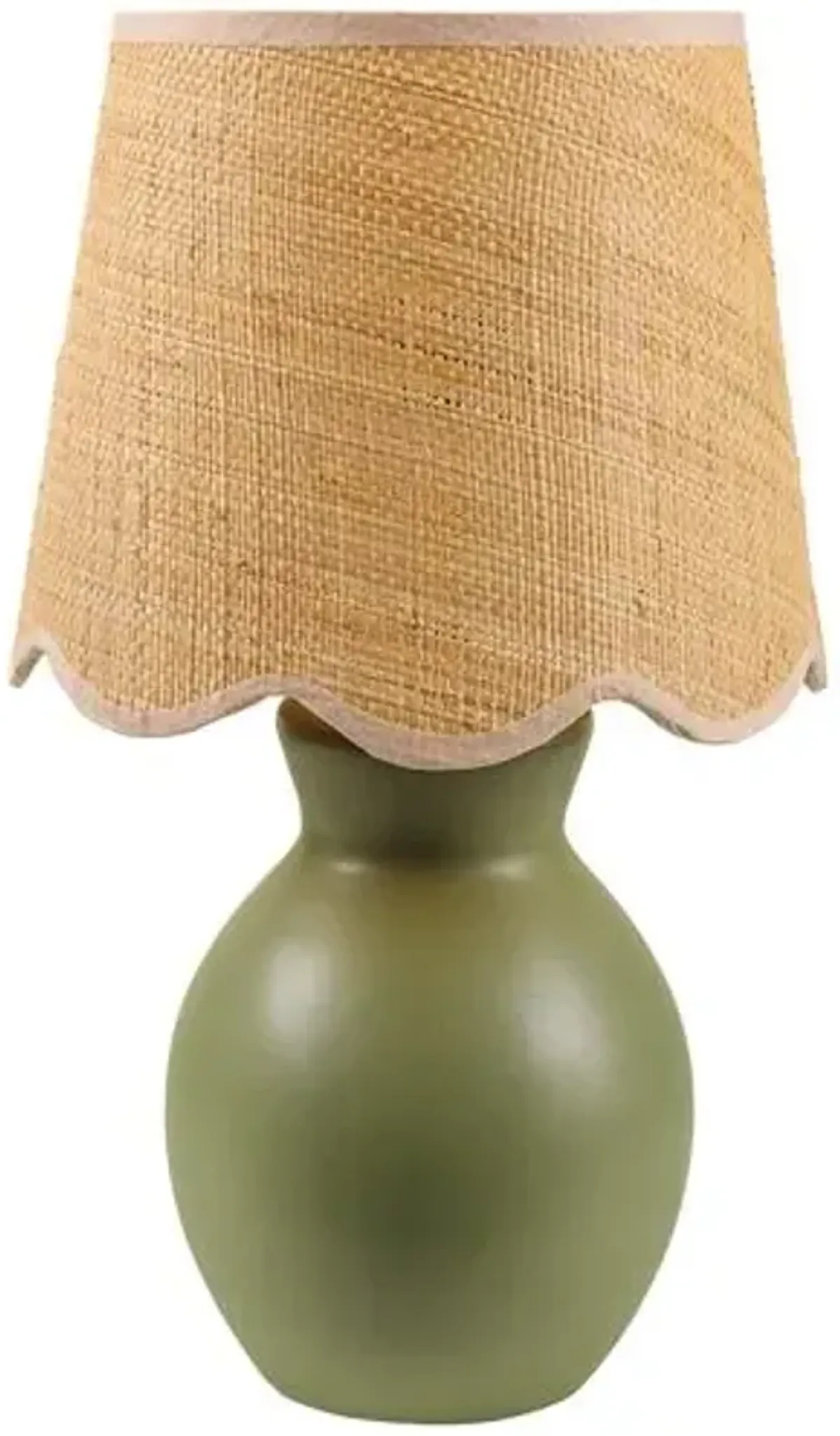 Gigi Accent Table Lamp - Green - 15Hx8Wx8D in