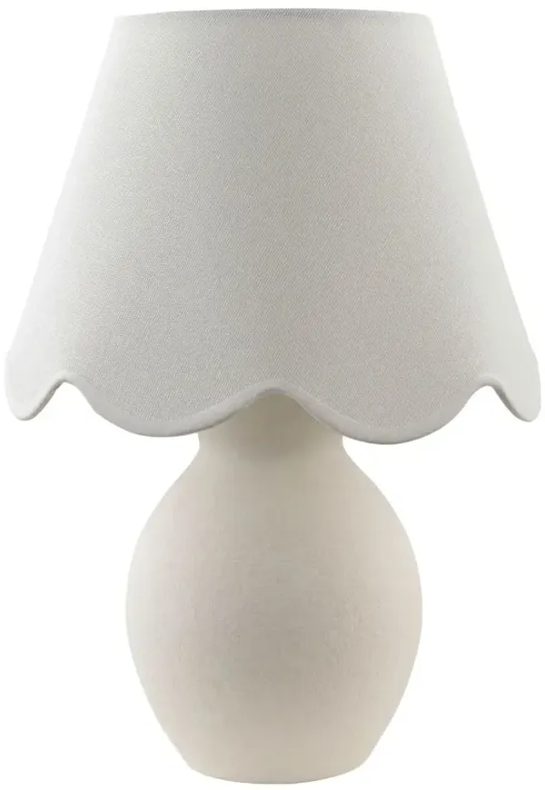 Karla Scallop Shade Table Lamp - White