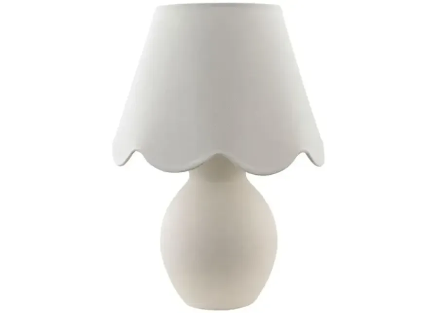 Karla Scallop Shade Table Lamp - White