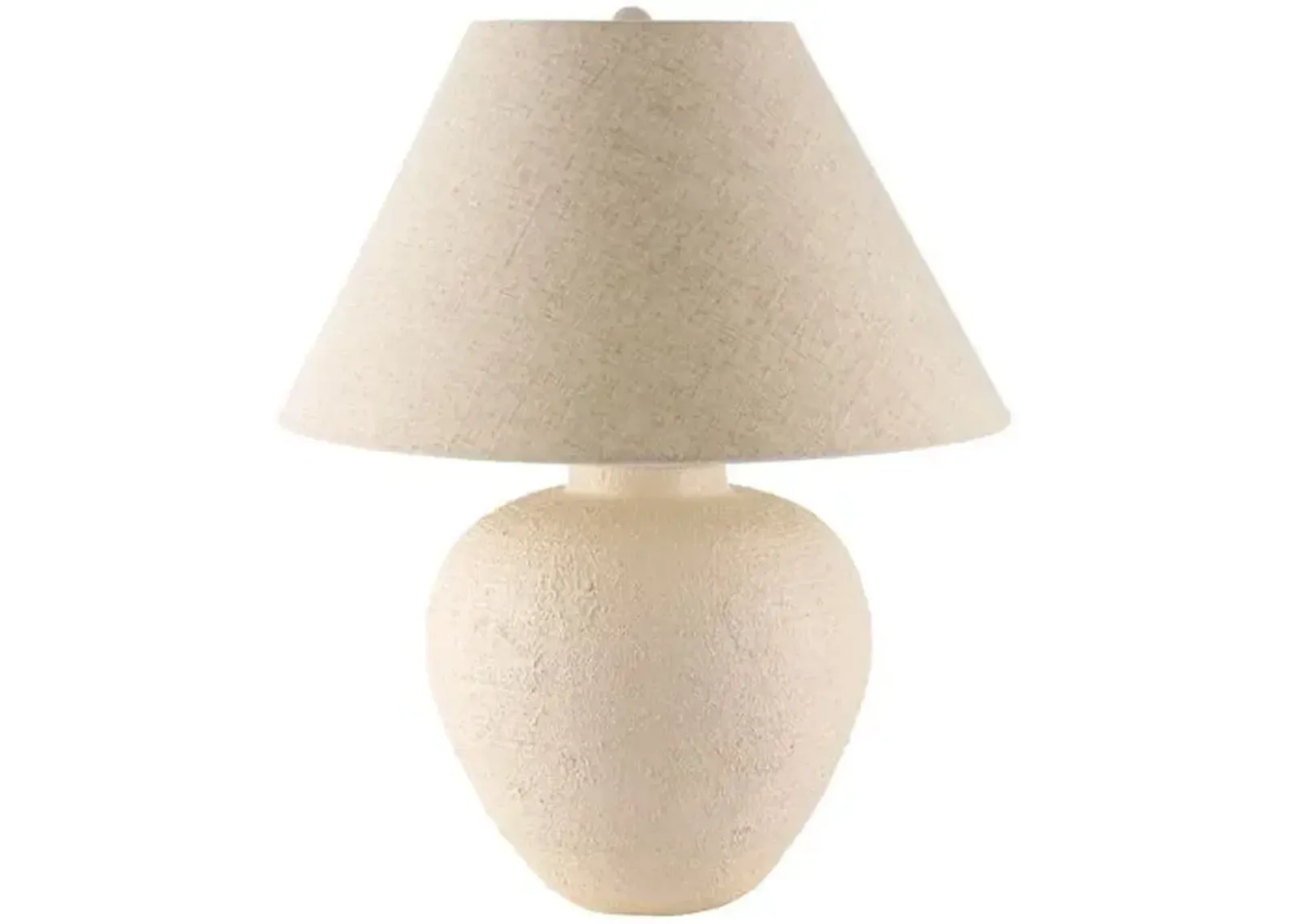 Sofie Resin Table Lamp - Ivory/Wheat - White