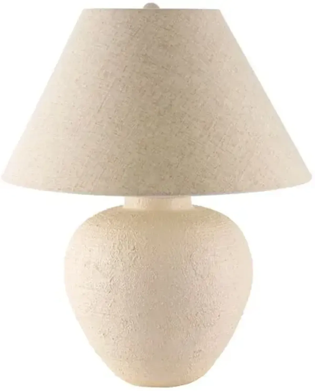 Sofie Resin Table Lamp - Ivory/Wheat - White